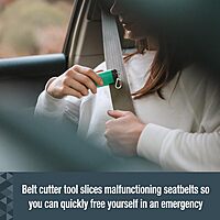 SABRE Safe Escape 3-in-1 Pepper Gel Spray with Seat Belt Cutter and Window Breaker