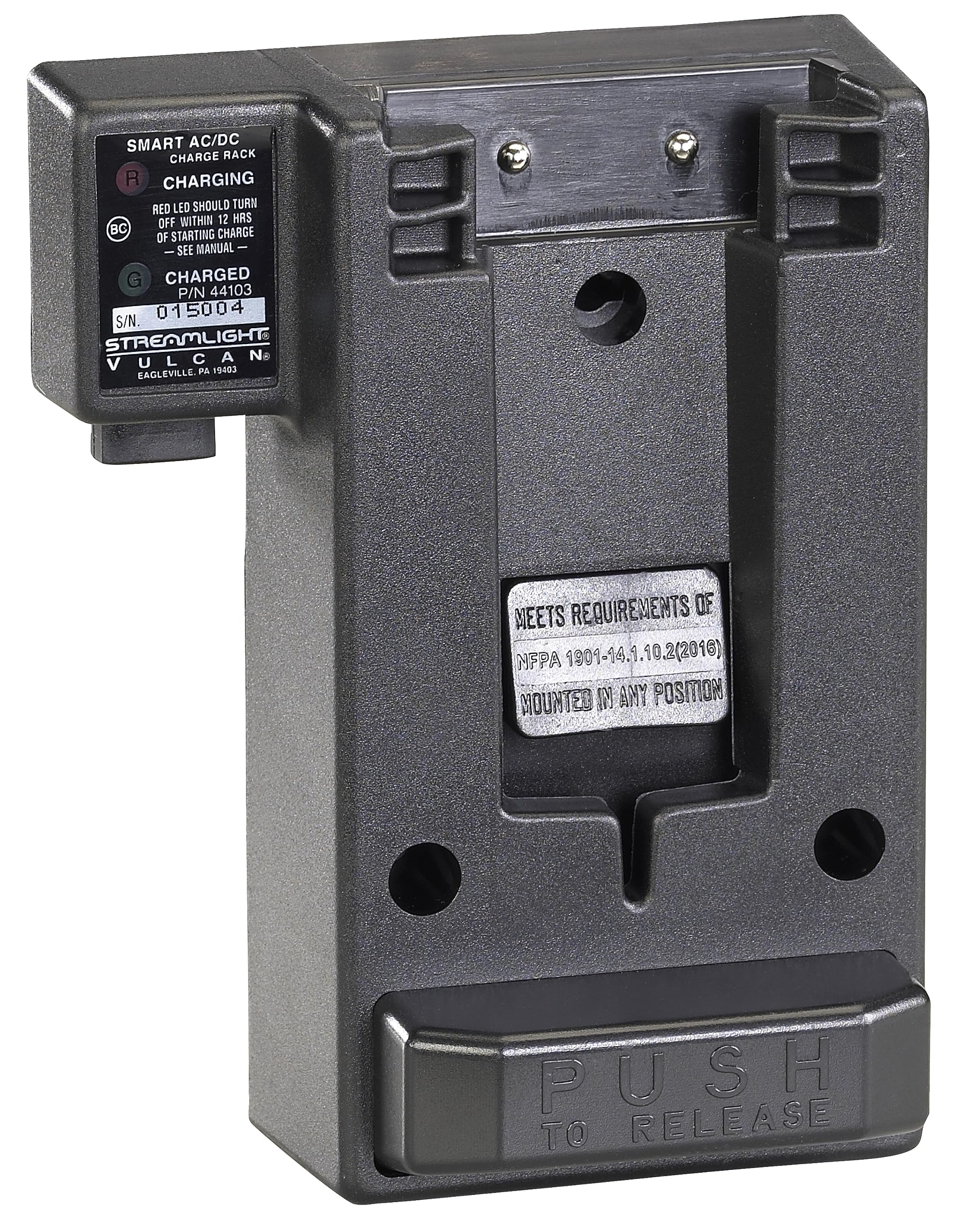 Streamlight 44103 Charging Rack AC/DC Smart Charge (Vulcan Series) Black