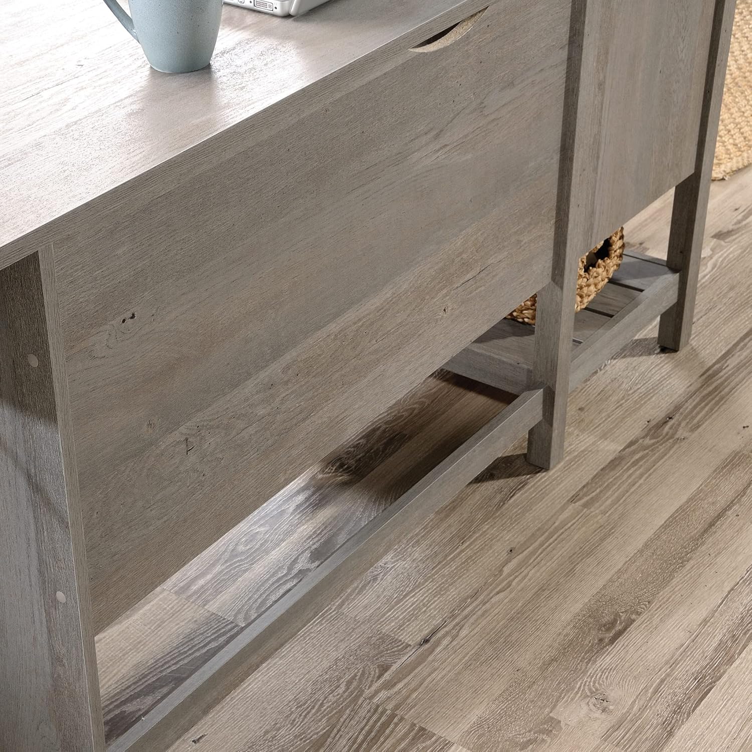 Sauder Cottage Road L Shaped Desk Computer Desk with Drawers and Cable Management