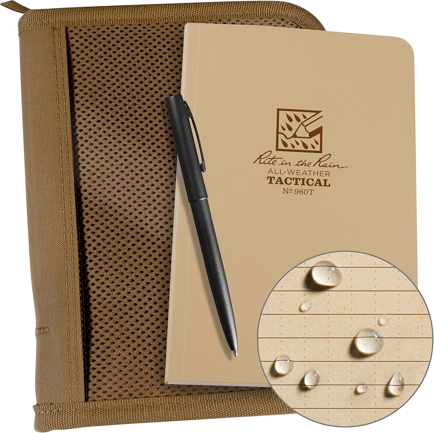 Rite in the Rain Weatherproof Battle Board Tactical Field Kit: Tan Cordura® Fabric Cover