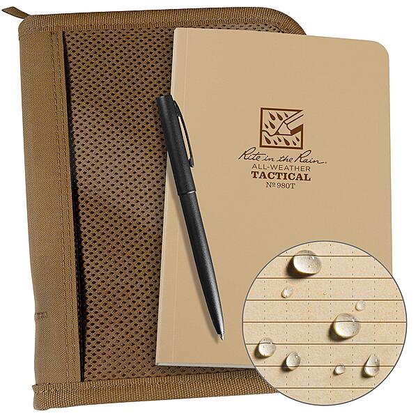 Rite in the Rain Weatherproof Battle Board Tactical Field Kit: Tan Cordura® Fabric Cover