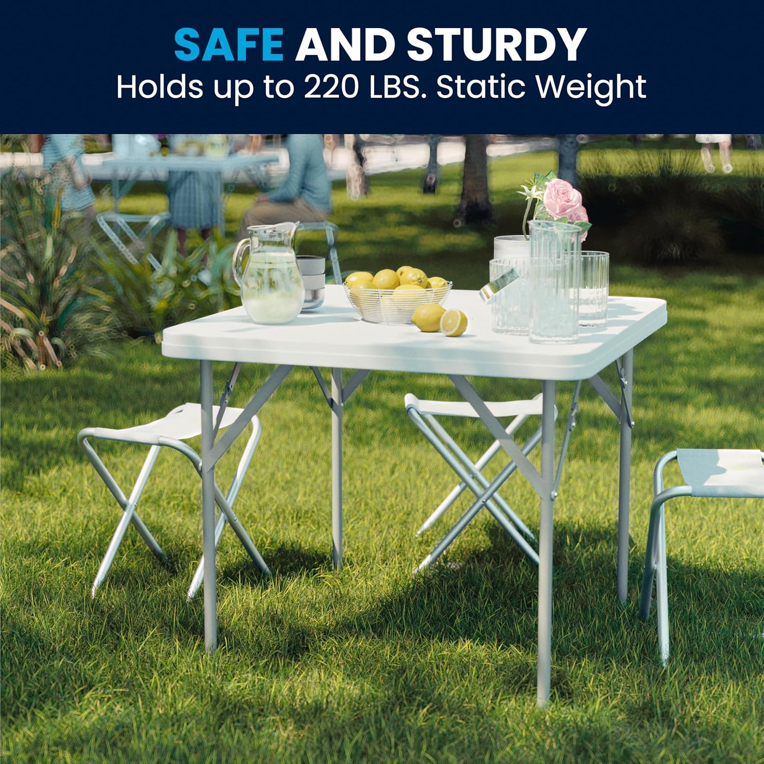 Flash Furniture Square Plastic Folding Event Table