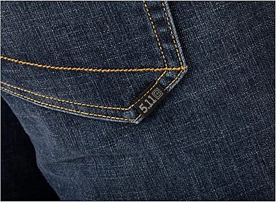 5.11 Tactical Men's Defender-Flex Slim Jeans, Fitted Waistband, 7 Pockets, Style 74465