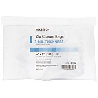 Reclosable Bag McKesson 6 X 9 Inch Polyethylene Clear Zipper Closure, 2-Mil Reclosable Bag McKesson 6 X 9 Inch Polyethylene Clear Zipper Closure, 2-Mil