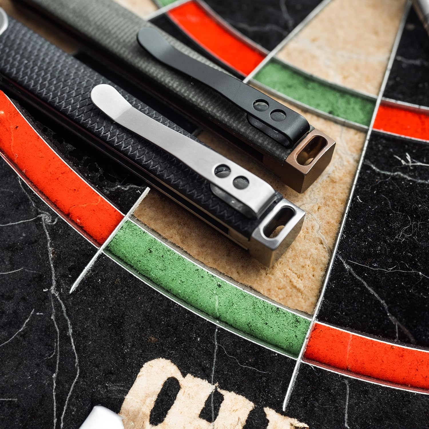 Böker Plus Kaizen Green Canvas Micarta - folding pocket knife with Micarta handle scales - D2 blade - small knife with clip