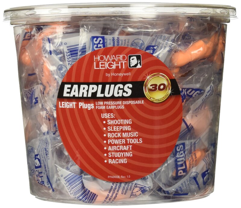 Howard Leight by Honeywell Low Pressure Disposable Foam Shooting Earplugs, 100-Pair (R-LPF-TO) 1 pair (Pack of 1)