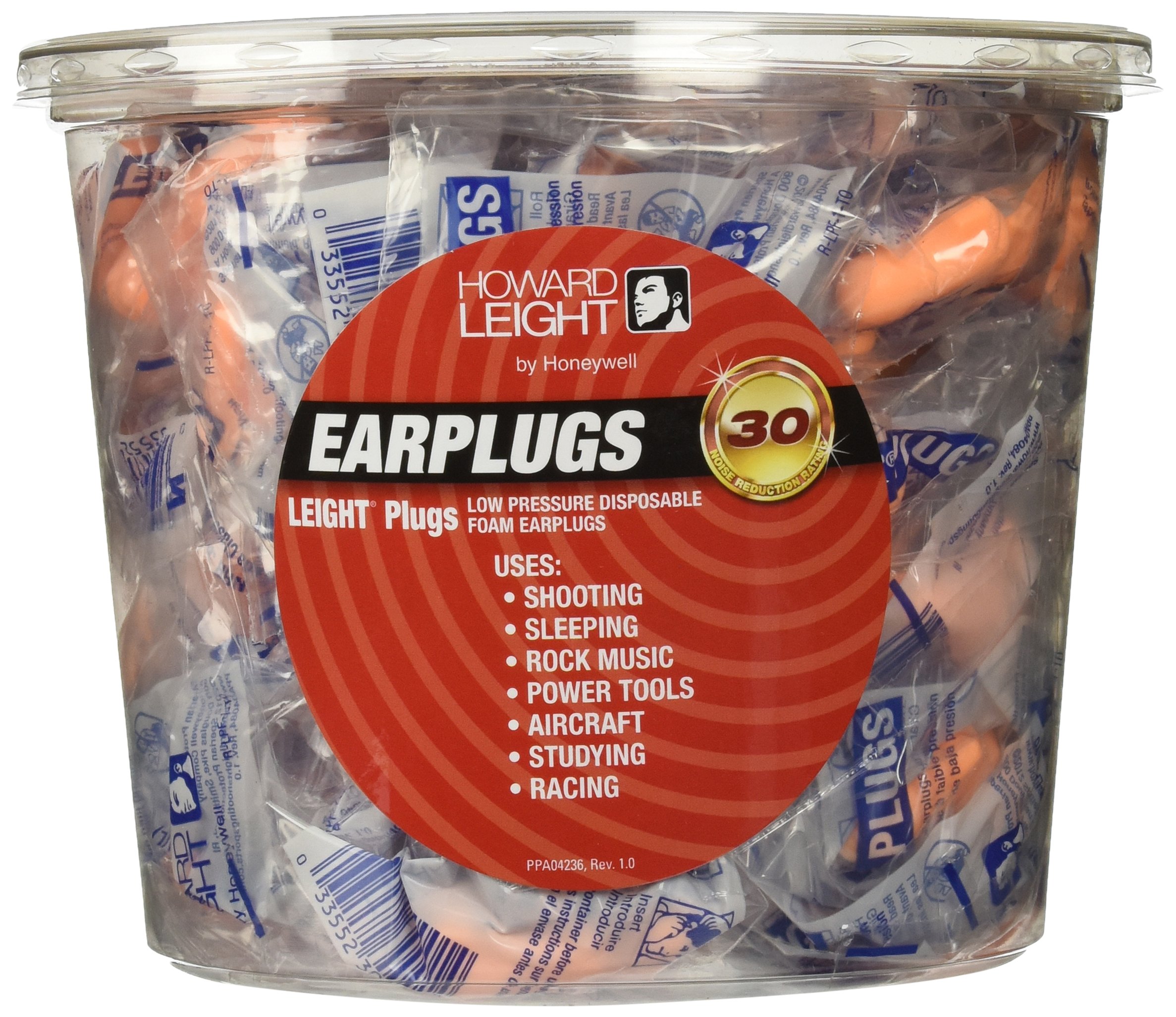 Howard Leight by Honeywell Low Pressure Disposable Foam Shooting Earplugs, 100-Pair (R-LPF-TO) 1 pair (Pack of 1)