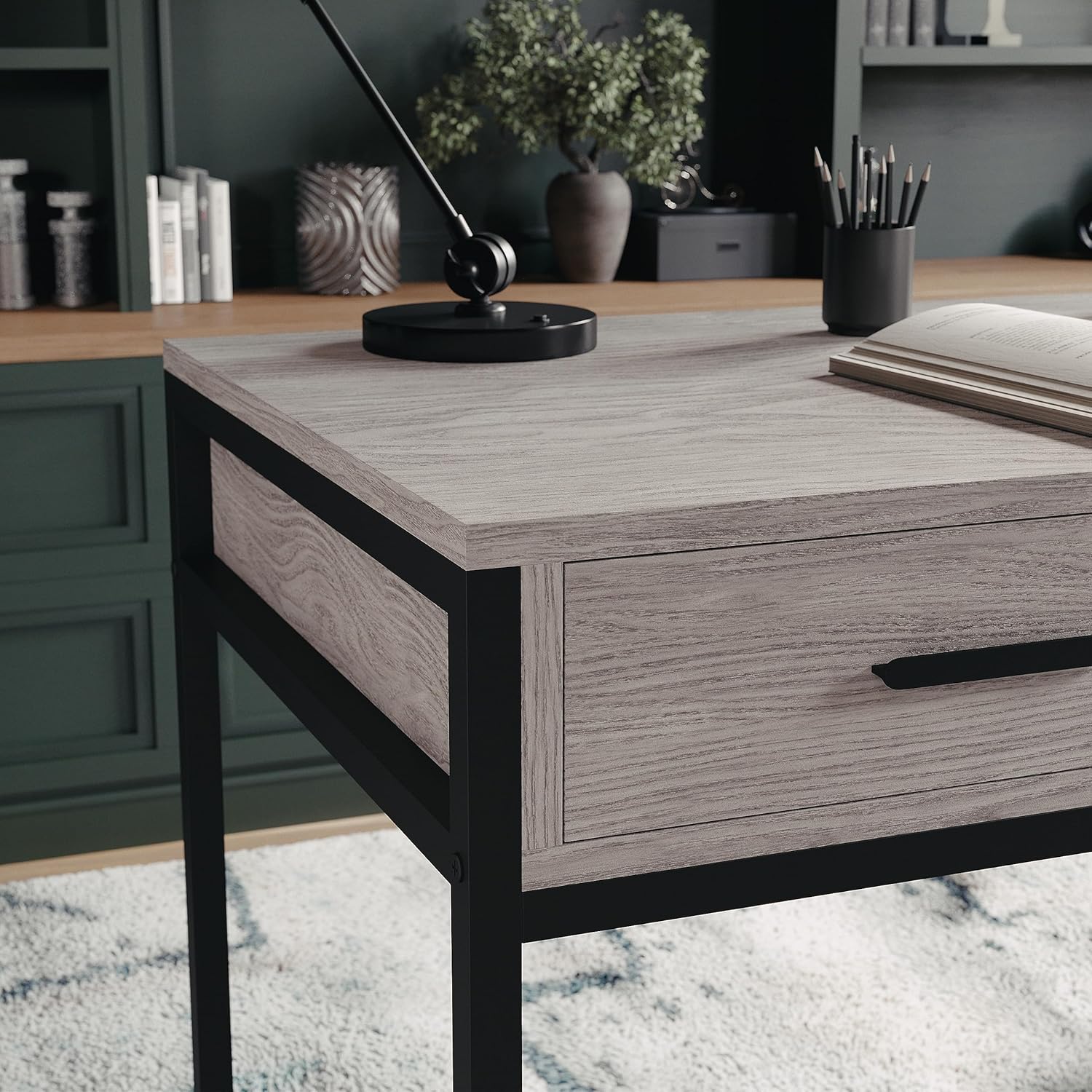 Martha Stewart Ollie Home Office Desk with 3 Drawers