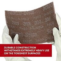 3M Scotch-Brite Heavy Duty Hand Pad 7440B, 6 in x 9 in, Pack of 40, Hand Sanding Pad - Metal Deburring and Finishing Pad