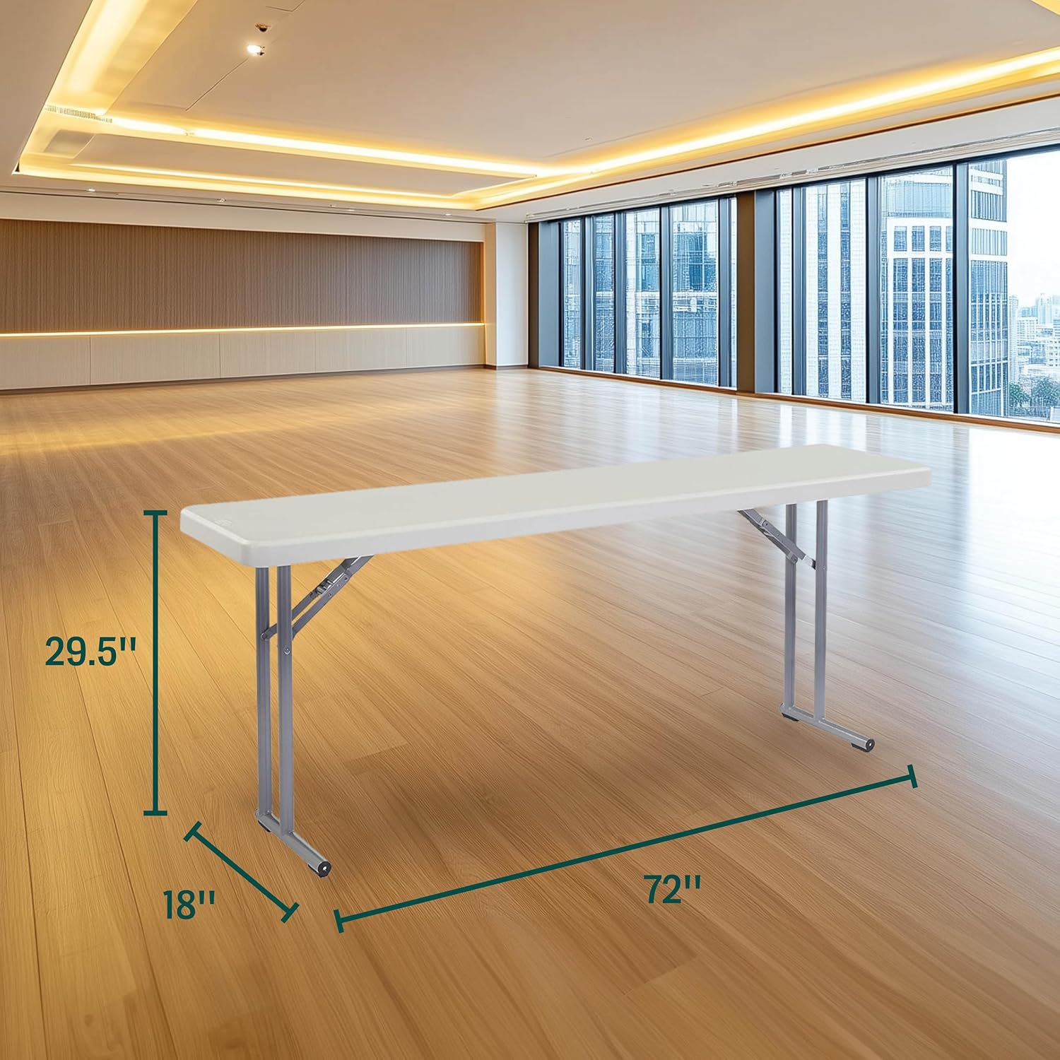 Seminar Folding Table by National Public Seating – Portable Heavy-Duty Foldable Table for Indoor/Outdoor Use