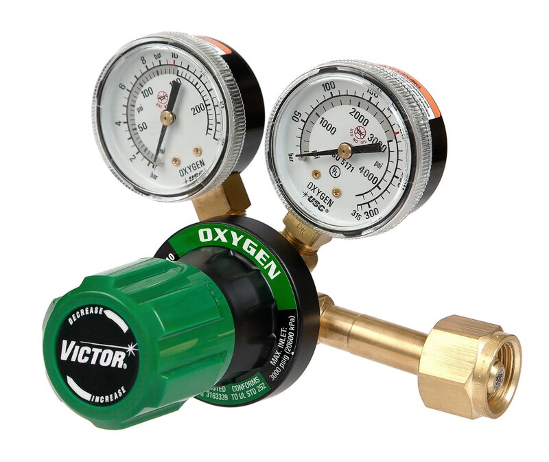 Victor Technologies 0781-9400 G250-150-540 Medium Duty Single Stage Oxygen Regulator, 150 psig Delivery Range