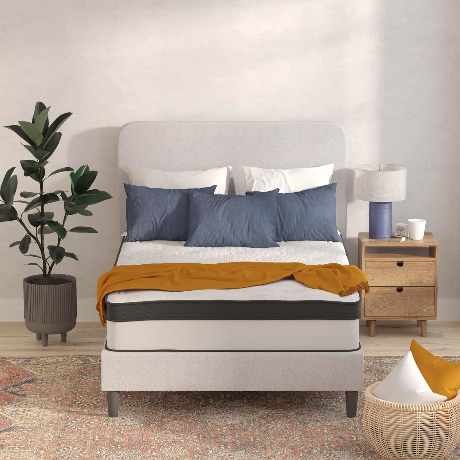 FLASH FURNITURE Capri Comfortable Sleep 12" Hybrid Pocket Spring and Foam Mattress in a Box