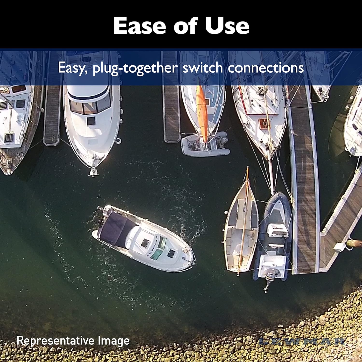 Lewmar Single Boat Joystick Thruster Control with Ergonomic, Tactile Pad, Sealed Membrane Switch Panel