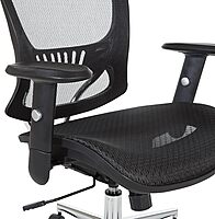 Office Star Mesh Seat and Back Office Task Chair with Lumbar Support and Height Adjustable Arms