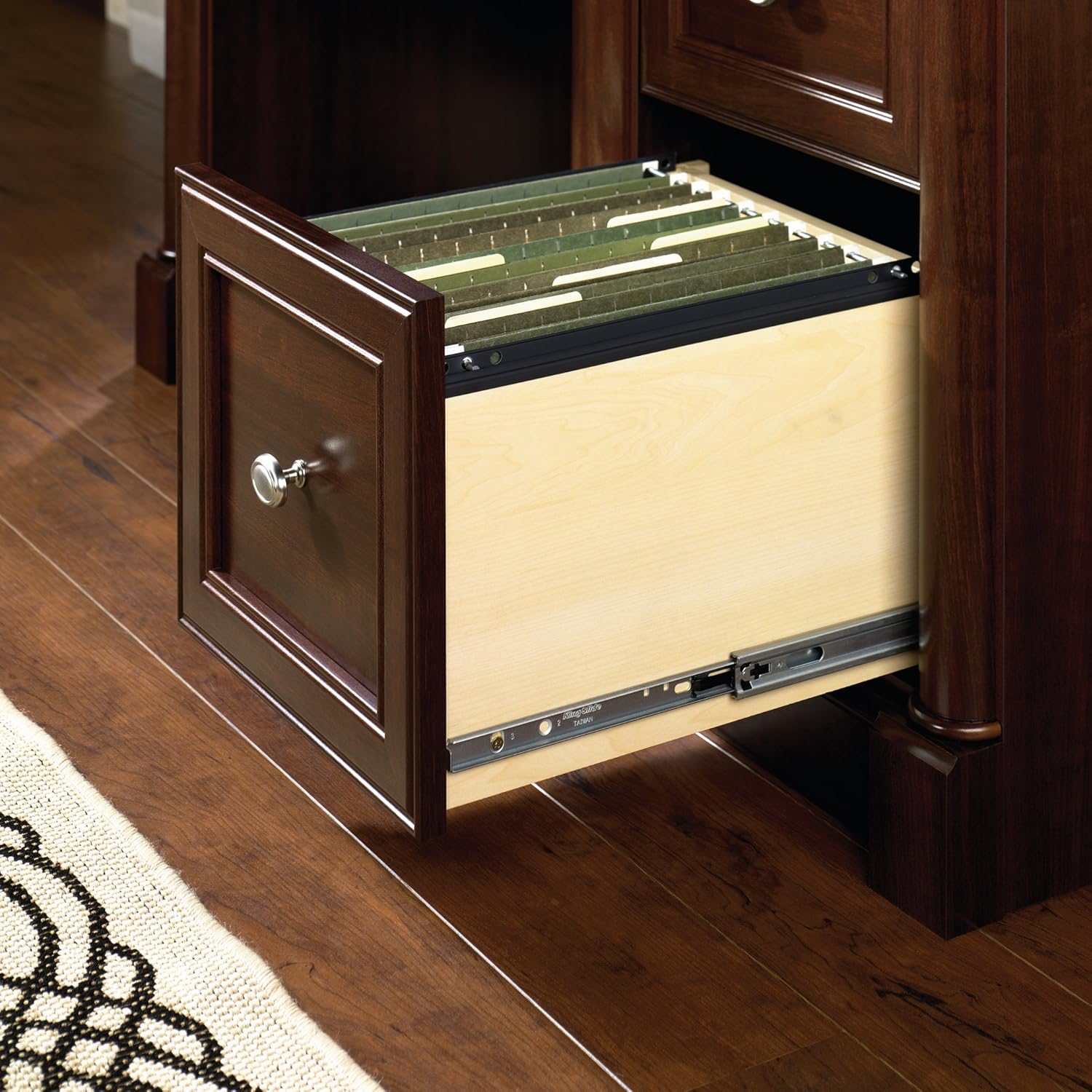 Sauder Palladia Computer Desk with Drawers, Home Office Desk with File Cabinet Storage Drawer - Management, Keyboard Tray