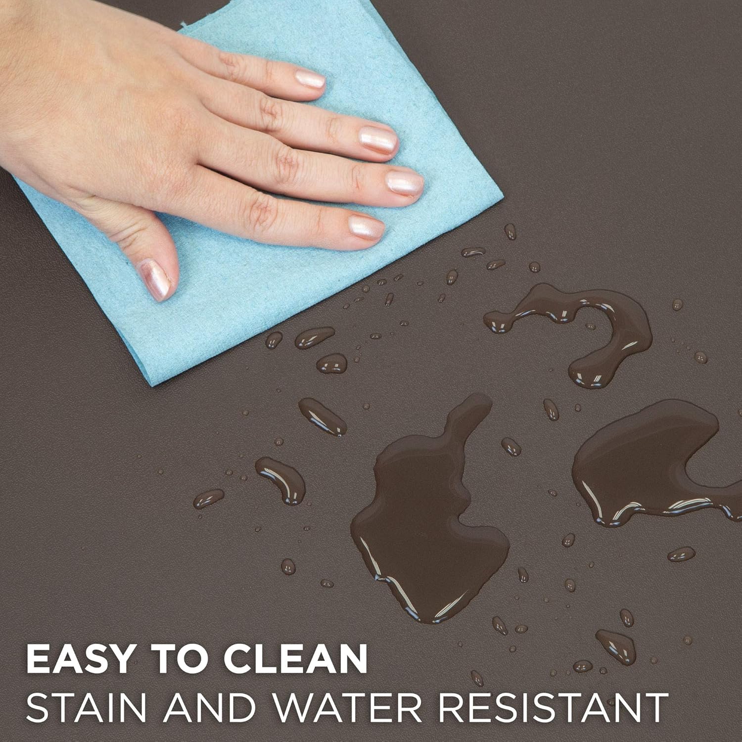 Mount-It! Standing Desk Floor Mat | Brown Standing Comfort Mat for Standing Desk, Home, Office, Kitchen