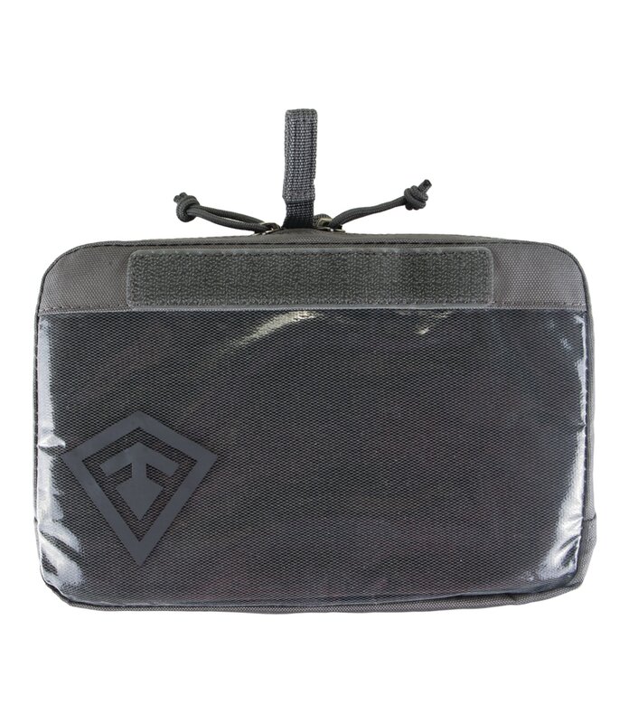 FIRST TACTICAL Hook & Loop Velcro Pouch with Clear Micro-Mesh Face