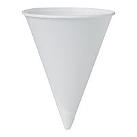 Bare® Eco-Forward® Paper Cone Cup, 4.25 oz, White, Disposable