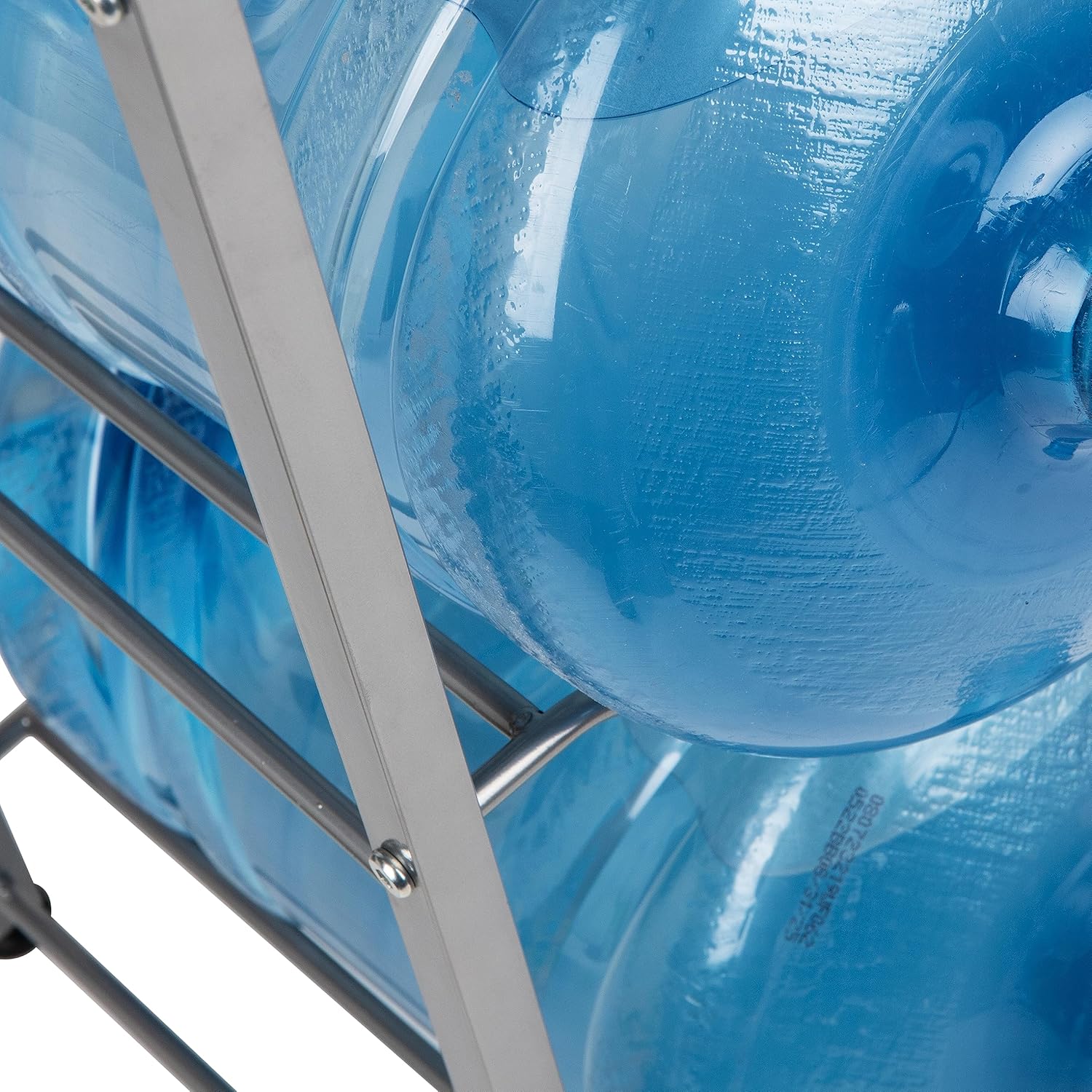 MIND READER 5 Gallon Water Jug Stand, Water Bottle Holder, Water Cooler Rack, Metal, Silver