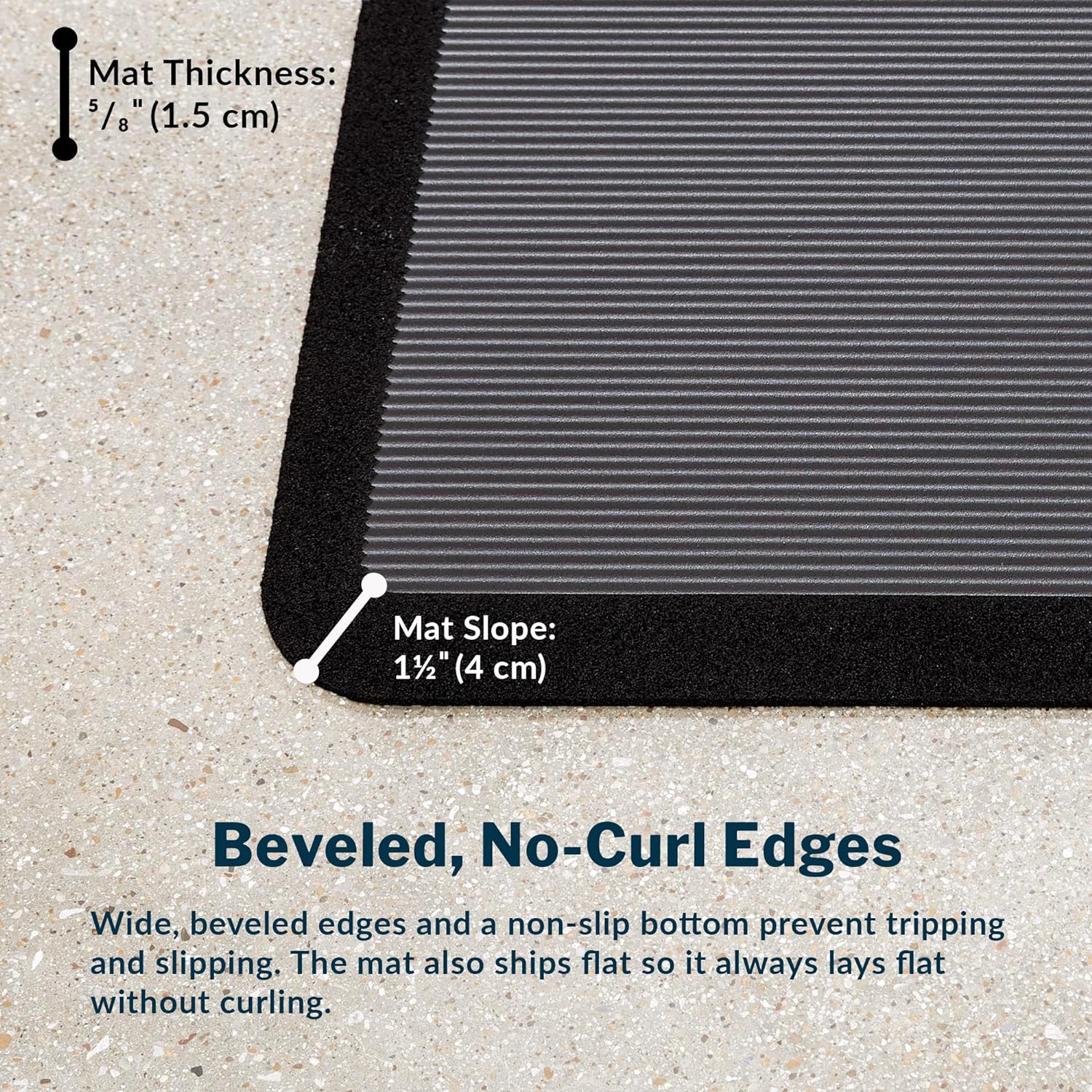 Vari Standing Mat 34x22 (VariDesk) - Anti Fatigue Non-Slip Mat for Standing Desk, Cushioned for Comfort