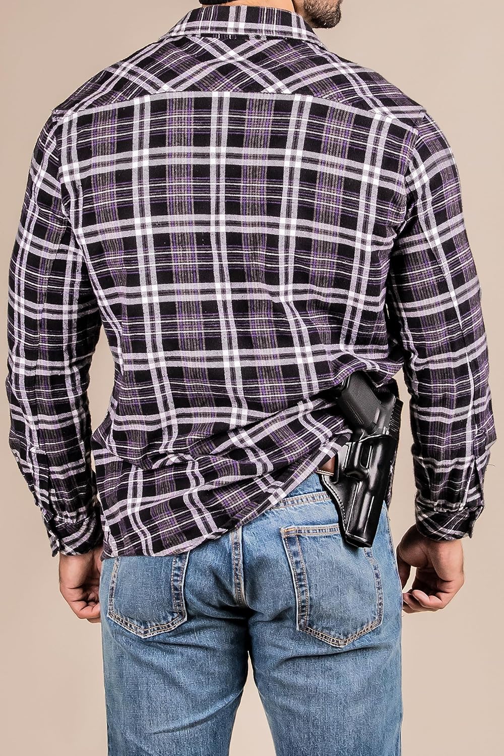 BIANCHI Model 57 Remedy Open-Top Full-Grain Leather Belt Slide Holster