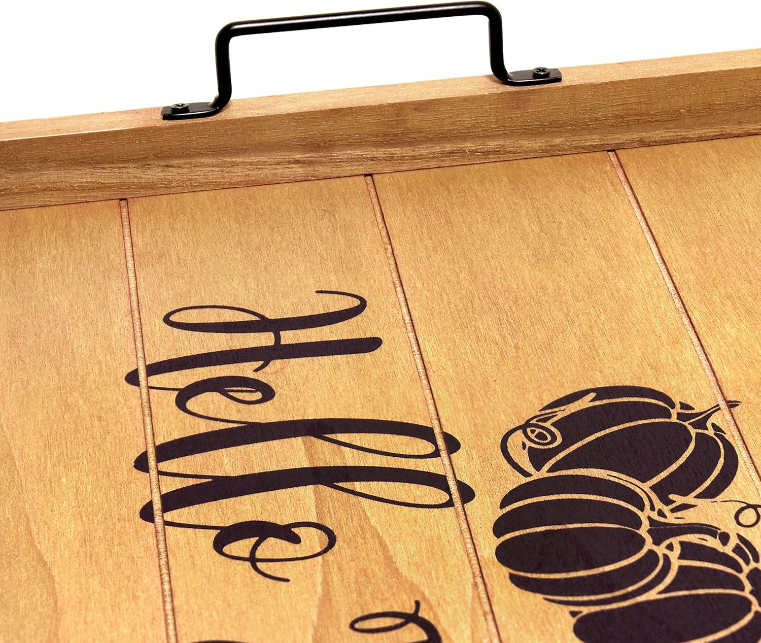 Elegant Designs Decorative Wood Serving Tray w/Handles