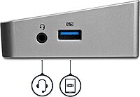 StarTech.com Triple Monitor USB 3.0 Docking Station, 2x 4K DisplayPort & HDMI, USB Type A Universal Laptop Dock, Windows/Mac, TAA