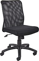 Boss Office Products Budget Mesh Task Chair without Arms in Black