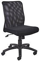Boss Office Products Budget Mesh Task Chair without Arms in Black