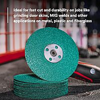 3M Green Corps Fibre Disc 36507, 5 in x 7/8 in, 40+ Grit, 20 Pack, Ceramic Abrasive Disc, Resin Bond
