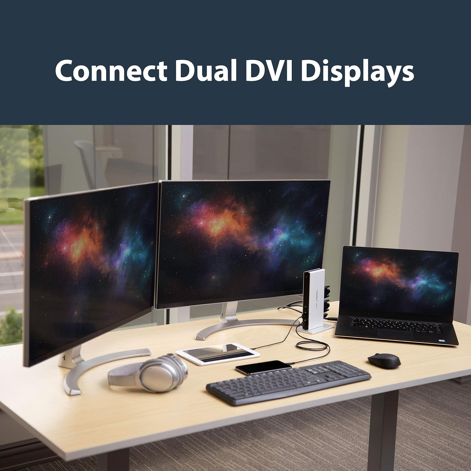 StarTech.com Dual Monitor USB 3.0 Docking Station w/ DVI to VGA & HDMI Adapters