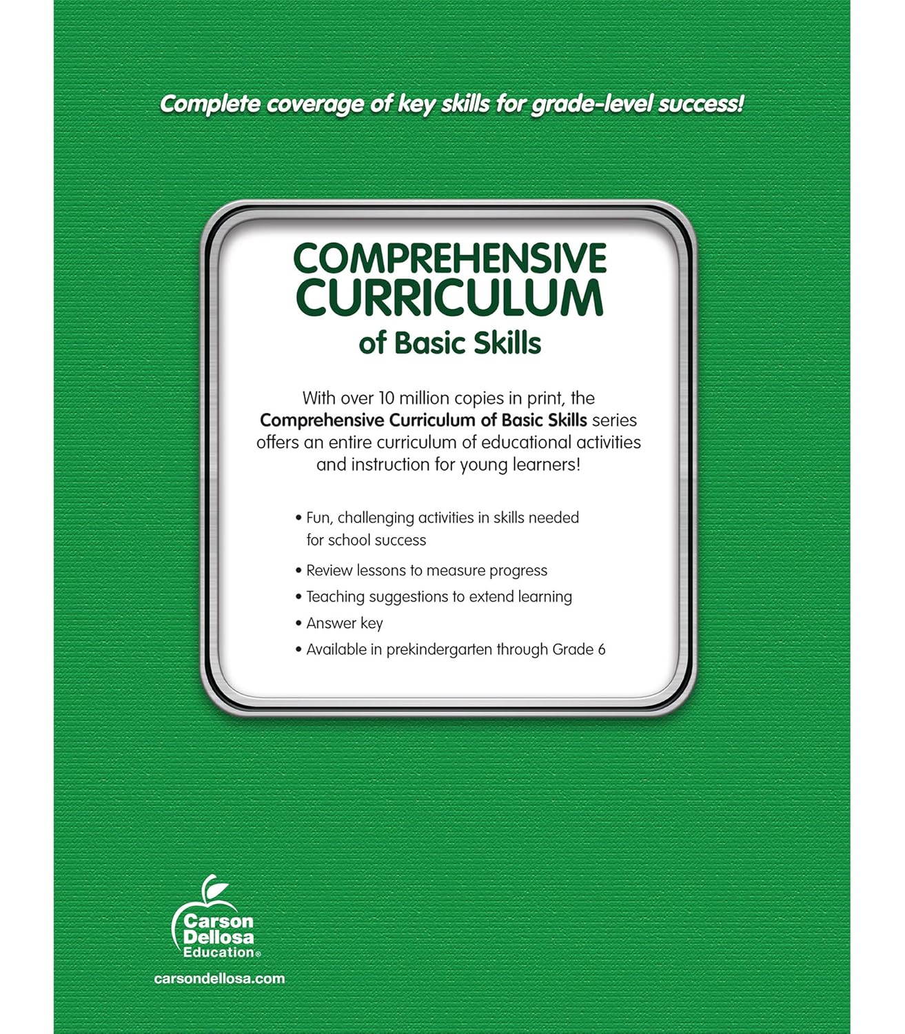 Carson Dellosa Comprehensive Curriculum of Basic Skills 3rd Grade Workbook, Reading Comprehension, Language Arts, Spelling