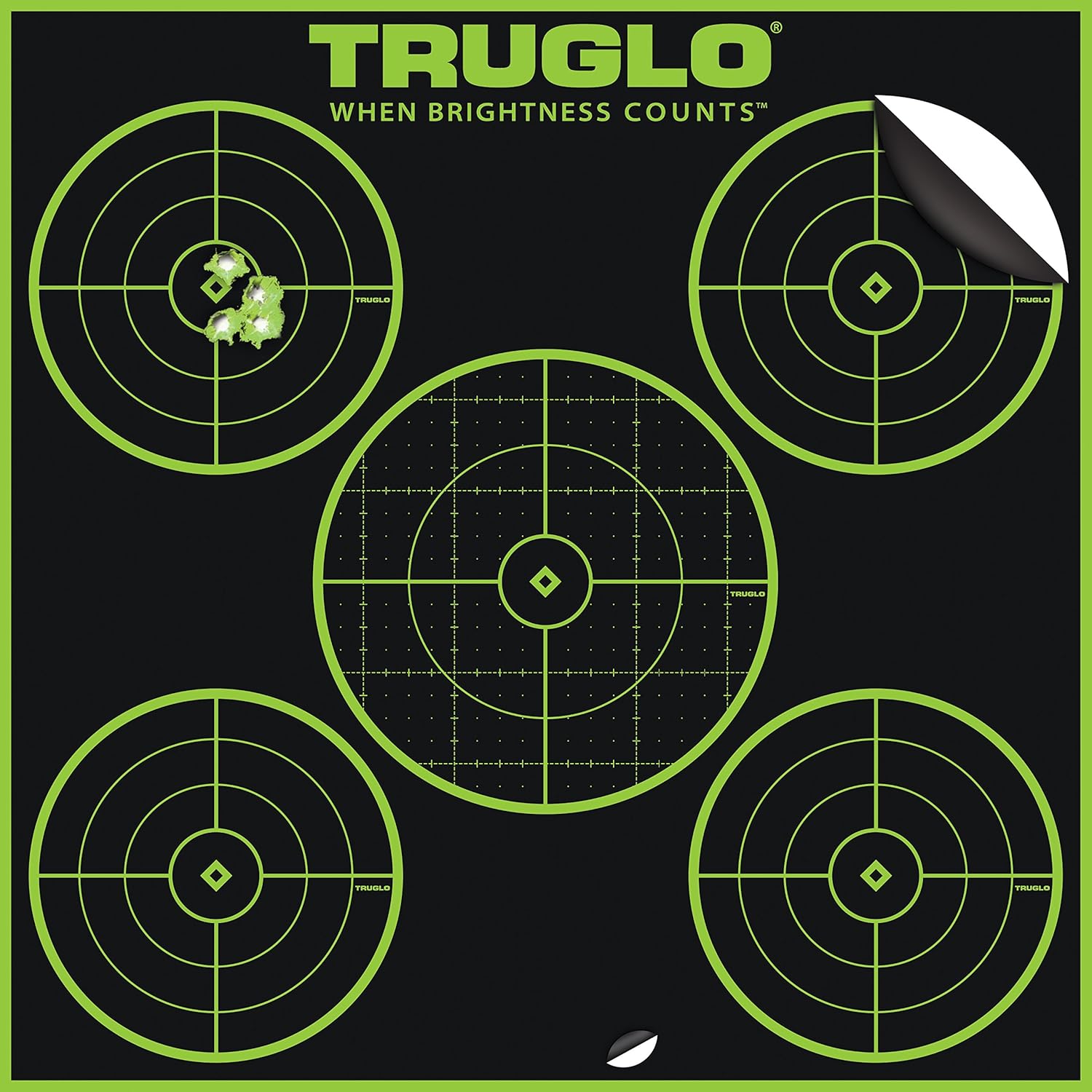 TRUGLO Tru-See 5-Bull Fluorescent Self-Adhesive Splatter Targets