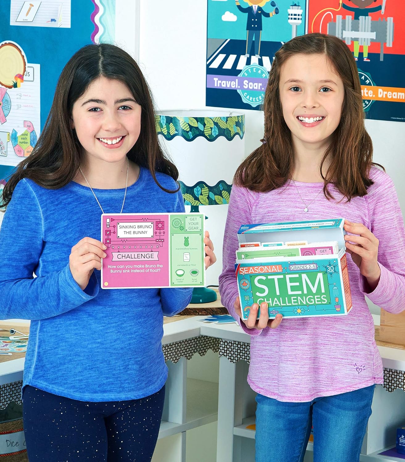 CARSON DELLOSA EDUCATION STEM Challenges Card Set for Grades 2-5