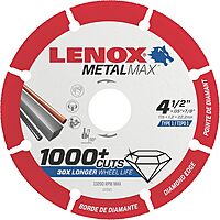 Lenox Metalmax 4 1/2 Inch Segmented Rim Diamond Cutting Wheel for Metal