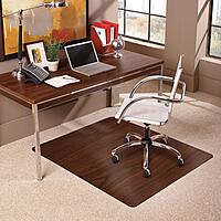 ES Robbins Trendsetter Chair Mat, 36"x48" Rectangle Dark Cherry Woodgrain Design 36"x48"