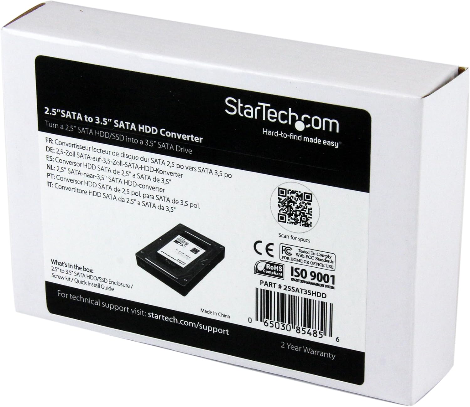 StarTech.com 2.5in to 3.5in SATA Drive Adapter Enclosure