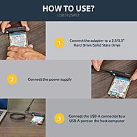 StarTech USB 3.1 (10Gbps) to SATA Adapter Cable for 2.5/3.5 Drives