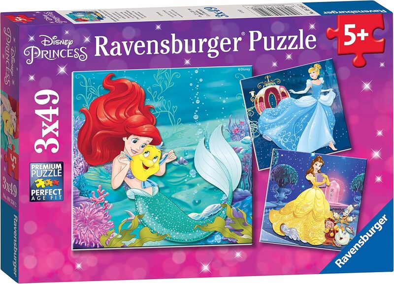 Disney Princess Adventure 49 Piece Jigsaw Puzzle 3 Pack