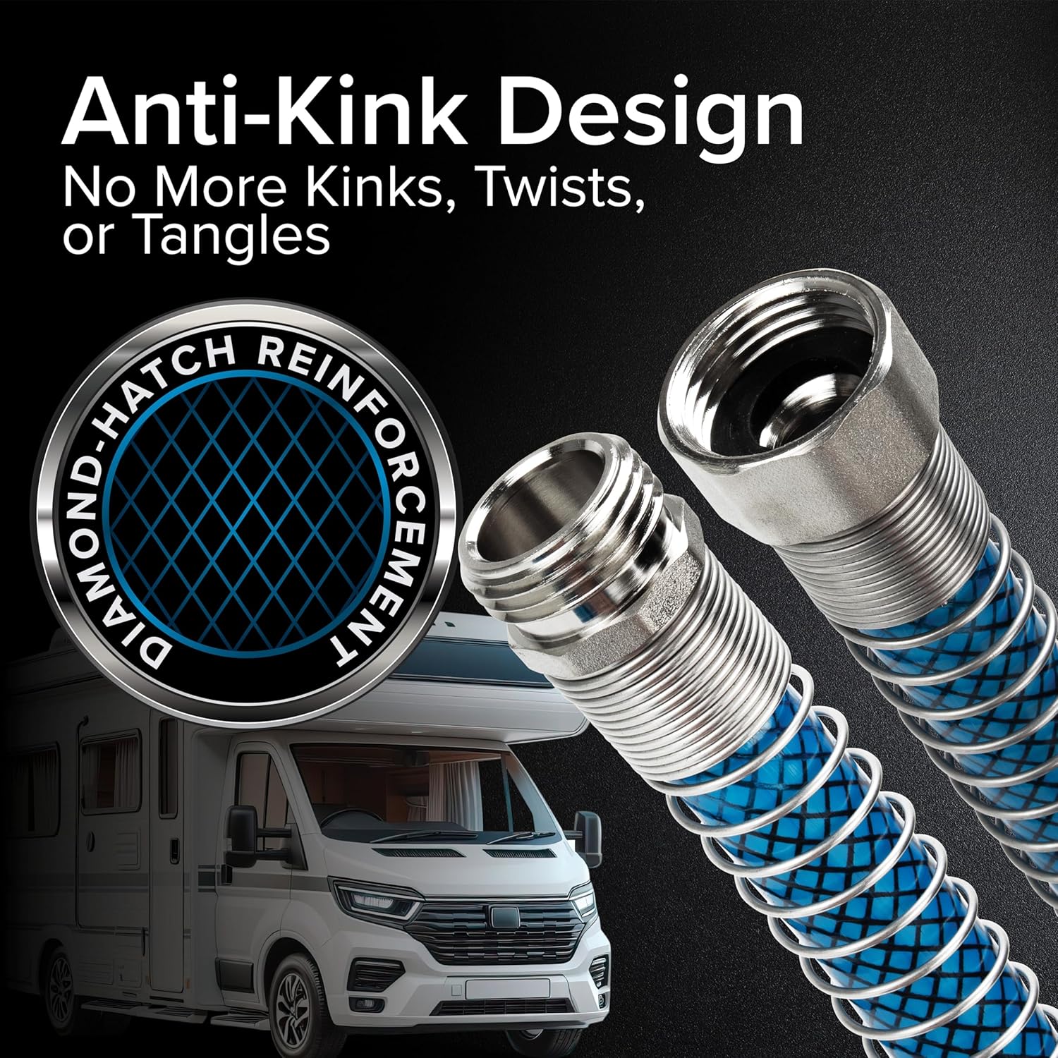 Camco (22853) 50ft Premium Drinking Water Hose - Anti-Kink Design, 20% Thicker Than Standard Hoses (5/8"Inside Diameter)