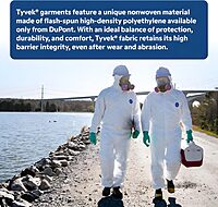 DuPont Tyvek 400 TY122S Disposable Protective Coverall Hood, Boots 25-pack 2X-Large White