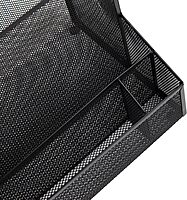 Mind Reader Desktop Organizer, Vertical File Storage, Letter Size, Office, Metal Mesh, 12.15" L x 9.5" W x 9.5" H, Black
