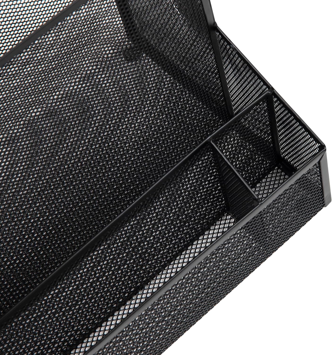 Mind Reader Desktop Organizer, Vertical File Storage, Letter Size, Office, Metal Mesh, 12.15" L x 9.5" W x 9.5" H, Black