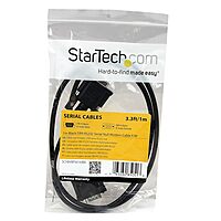 StarTech.com 1m Black DB9 RS232 Serial Null Modem Cable F/M - DB9 Male to Female - 9 pin Null Modem Cable - 1x DB9 (M)