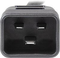 StarTech.com 3ft (1m) Heavy Duty Extension Cord, IEC 320 C13 to IEC 320 C20 Black Extension Cord, 15A 125V, 14AWG