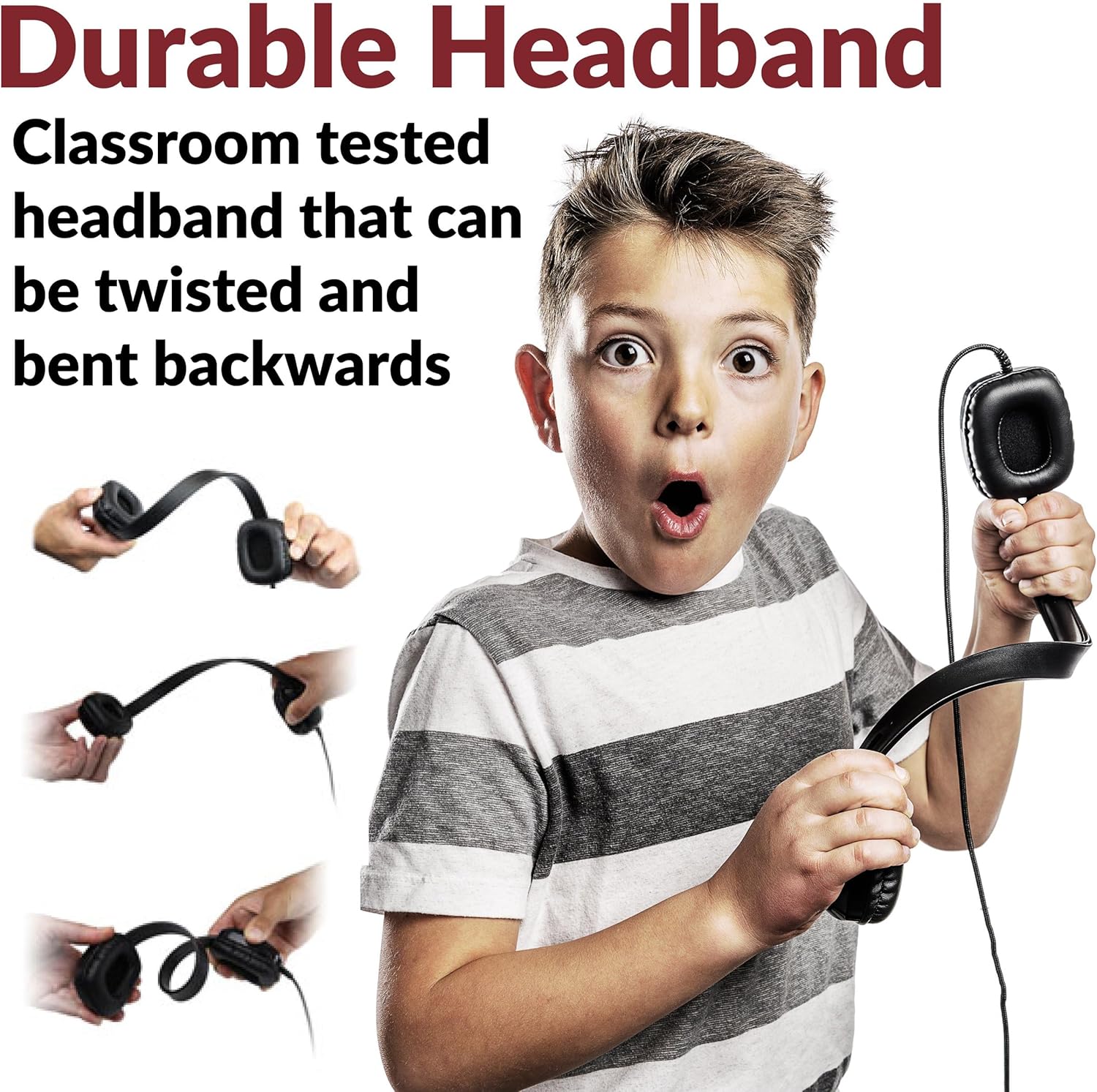 Cyber Acoustics USB Stereo Headphones for PCs and Other USB Devices in The Office, Classroom or Home (ACM-6005) 1 Unit