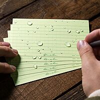 Rite in the Rain Weatherproof Index Cards, 3" x 5", Universal Pattern, Green (No. 991)