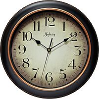 INFINITY INSTRUMENTS 12 inch Round Silent Sweep Wall Clock