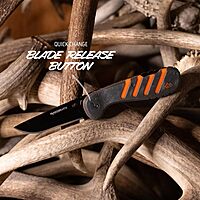 OUTDOOR EDGE Razor HTX 3.5" Folding Hunting Knife – Includes 5 Drop Point Blades, 1 Gut Blade