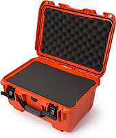 NANUK 918 Lightweight NK-7 Resin Waterproof Protective Case With Foam, Black Cubed Foam Orange